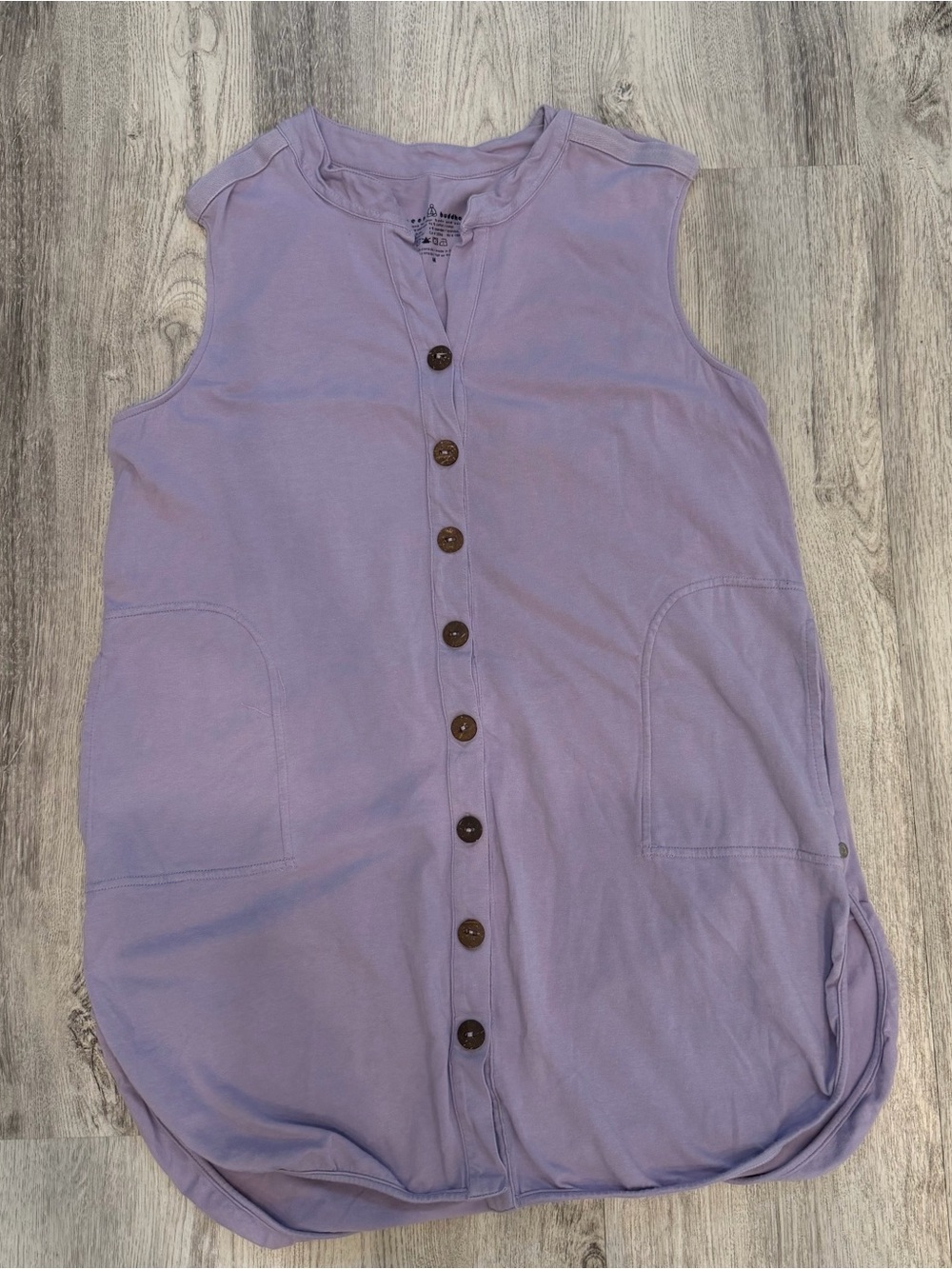 Neon Buddha Lavender Button Front Tunic Top‎ Size Medium